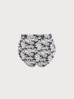 Black Floral Petal-Print Plus Size Bikini Bottom - Image 7