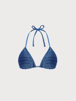 Blue Gradient Textured Bikini Top - Image 6