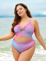 Multi X Cross Plus Size Bikini Top - Image 4