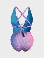 Multi O-Ring Plus Size One-Piece Swimsuit - Image 6