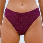 Burgundy Textured Tankini Bottom