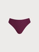 Burgundy Textured Tankini Bottom - Image 5