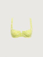 Light Green Jacquard Underwire Plus Size Bikini Top - Image 7