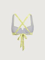 Light Green Jacquard Underwire Plus Size Bikini Top - Image 6