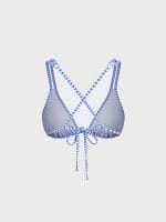 Blue Print Strappy Bikini Top - Image 9