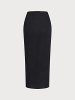 Black Wrap Cover-Up Midi Skirt - Image 7