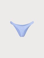 Light Blue Textured Thong Bikini Bottom - Image 7