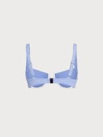 Coastal Light Blue Textured Underwire Bikini Top - Image 7