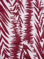 Wine Red Leaf Textured Bikini Bottom - Image 13