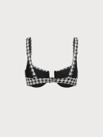 Black Gingham Underwire Bikini Top - Image 13