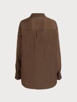 Brown Lyocell Cover Up Shirt - Image 7