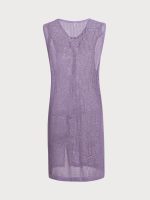 Purple Round Neck Cover-up Dress - Image 7