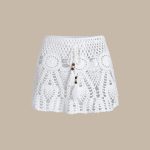 White Crochet Cover-Up Skirt