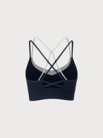 Navy X Cross Sports Bra - Light Support - Image 7