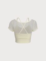 Cut Out Short Sleeve Top--Light Support - Image 5