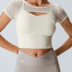Cut Out Short Sleeve Top--Light Support