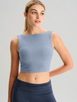 Light Blue U-Back Tank Top - Image 2