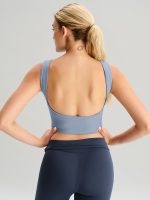 Light Blue U-Back Tank Top