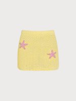 Yellow Starfish Crochet Cover Up Skirt - Image 6