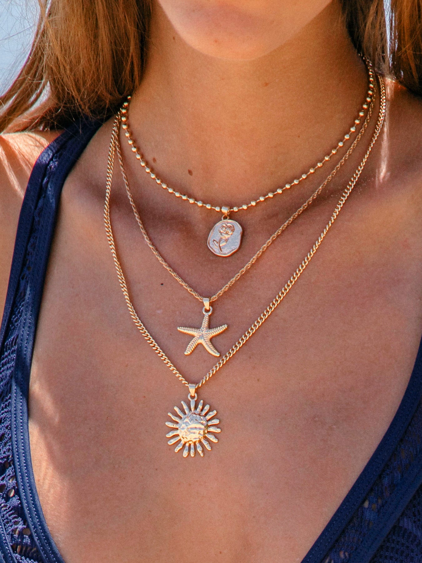 women_s-alloy-multi-pendant-necklace-sustainable-necklaces-3fw3m0 Gold Alloy Multi-Pendant Necklace - Image 1