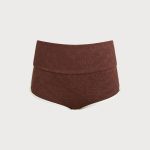 Dark Coffee Waistband Full-Coverage Surf Bottom