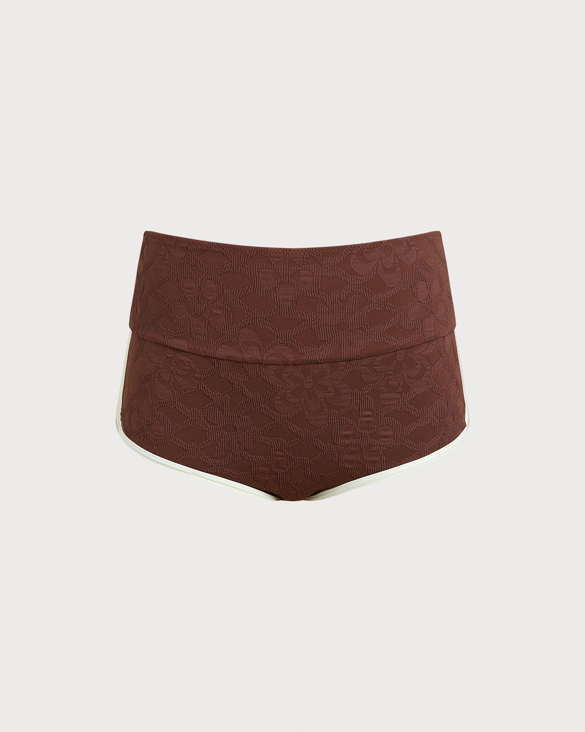 women_s-knit-nylon-surfing-bottoms-dark_coffee-sustainable-surfing_clothes-h9au8k Dark Coffee Waistband Full-Coverage Surf Bottom - Image 1