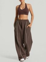 Dark Coffee Side Pockets Cotton Pants - Image 6