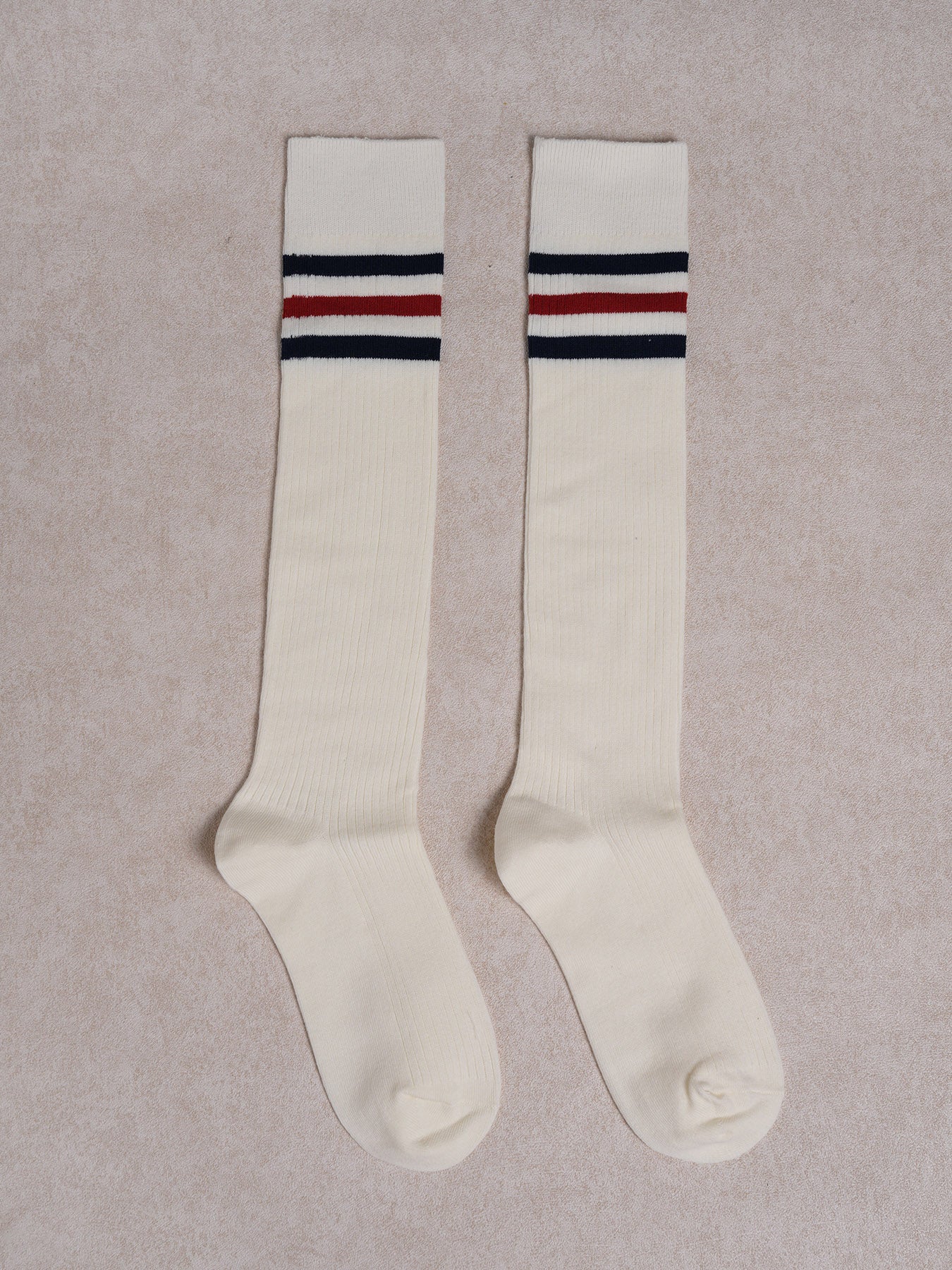women_s-knitted-cotton-socks-off_white-sustainable-socks-ejlil8 Color Striped Long Cotton Socks - Image 1
