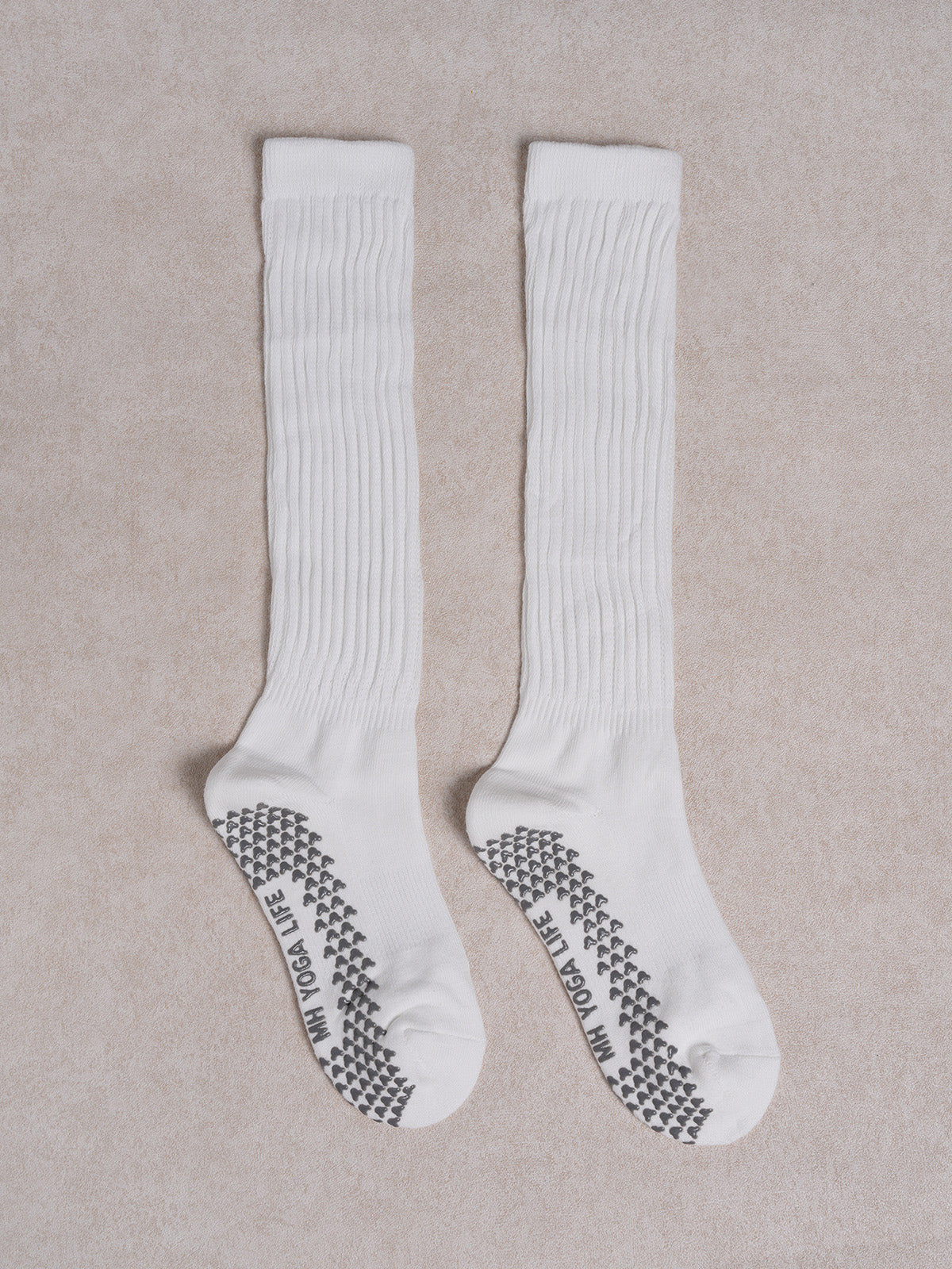 women_s-knitted-cotton-socks-white-sustainable-socks-xgkhtk Yoga Life Long Cotton Socks - Image 1