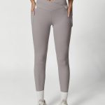 Grey Natural Waisted Leggings 27"