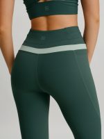 Dark Green High Waisted Pockets Leggings 26" - Image 4