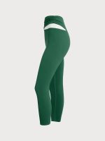 Green Contrast High Waisted Leggings 24" - Image 10