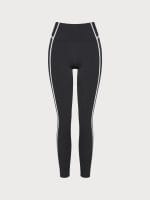 Black High-Waist Side-Stripe Leggings 27" - Image 8