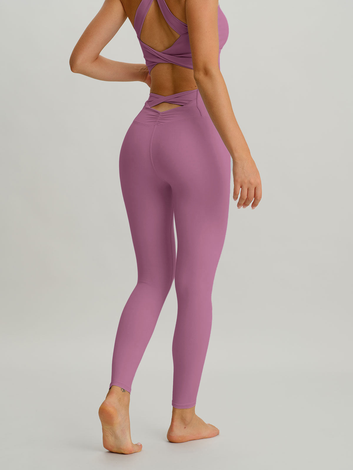 women_s-knitted-nylon-leggings-sustainable-yoga_bottoms-8tmm2k Pink Cut Out Leggings 24" - Image 1