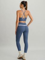 Blue High Waisted Pockets Leggings 26" - Image 8