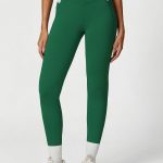 Green High Waisted Pockets Leggings 26"