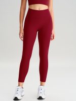 Wine Red Cut Out Leggings 24" - Image 2