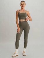 Brown  High Waisted Leggings 24" - Image 4