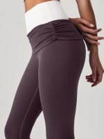 Purple Contrast High Waisted Leggings 25" - Image 4