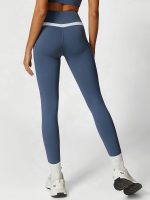Blue High Waisted Pockets Leggings 26" - Image 2
