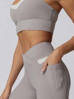 Grey Natural Waisted Leggings 27" - Image 3