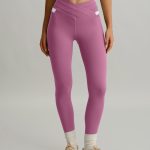 Pink High Waisted Pockets Leggings 26"