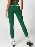 Green High Waisted Pockets Leggings 26" - Image 2