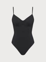 Black Underwire Cross Back Tummy Control One-Piece Swimsuit - Image 8