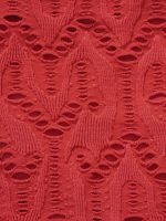 Red Plunge Neck Cutout One-Piece Swimsuit - Image 9