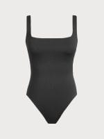 Black No Padding Petal-Back Tummy Control One-Piece - Image 6