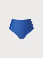 Blue Jacquard Plus Size Bikini Bottom - Image 5