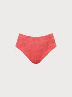 Red Jacquard Plus Size Bikini Bottom - Image 7