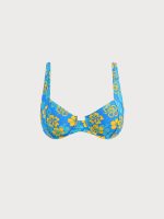 Floral Ruched Underwire Plus Size Bikini Top - Image 5