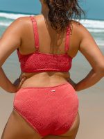 Jacquard V Notch Plus Size Bikini Top - Image 2